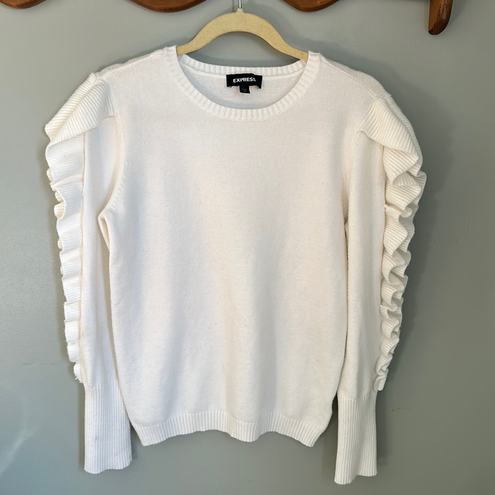 Express Ruffle Sweater XS